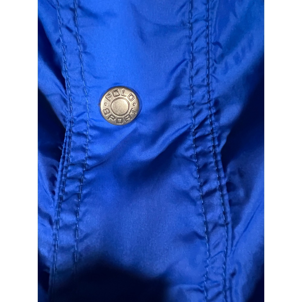 Polo‎ Sport Ralph Lauren Vintage Windbreaker Jacket Blue Mens Large Hooded 90s - Picture 9 of 16